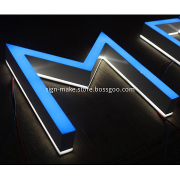 Reverse Halo Lit Letter Sign